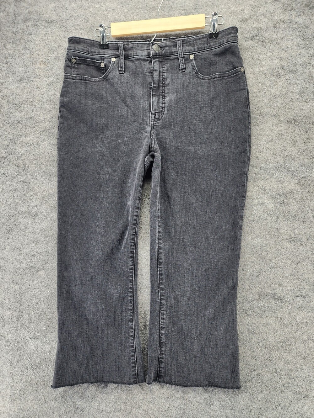 Madewell Jeans Mens 30T Cali Demi Boot Black Denim Cropped